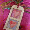 Watercolor Hearts Gift Tag