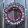 Scrapbook Paper Looped Holiday Wreath