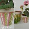 Scrap Paper Decoupaged Clay Pot