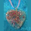 Look of Fused Glass Heart Pendant