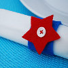 Fourth of July Felt and Button Star Napkin Rings