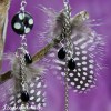 Feather and Bead Earrings