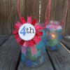 Patriotic Mason Jar Luminaries