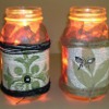 Recycled Decoupage Luminary Jars