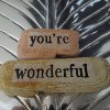 Decoupaged Message Rocks