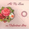 All My Love Stitched Valentines Day Card
