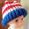 American Flag Loom Knit Hat Version 1