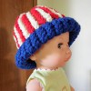 American Flag Loom Knit Hat Version 2