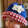 American Flag Loom Knit Hat Version 3
