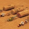 Beaded Wine Cork Keychains