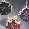 Beaded CD Christmas Ornaments