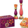 Girls' Flowered Candlesticks and Boxes