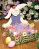 Garden Bunny Wood Easter Box