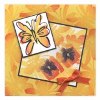 Butterfly Button Stamp Card
