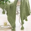 Cable Afghan with Tassels