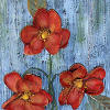 Silk Flowers on Canvas