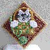 Cat and Basket Plastic Canvas