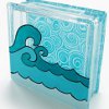 Catch a Wave Glass Block