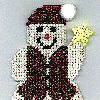 Christmas Snowman Plastic Canvas Ornament