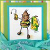 Chimpanzee Pool Party Card