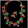 Christmas Glitter Button Necklace