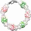 Christmas Peppermint Bead Bracelet
