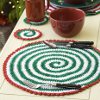 Christmas Pinwheel Placemat and Coasters
