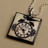 Clock Pendant Necklace