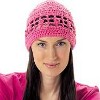 Crochet Mesh and Bobble Hat