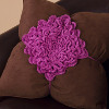 crochet flower pillow