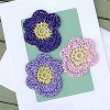 Crochet Pansies Card