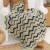 Crochet Ripple ThreeColor Afghan