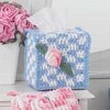 Crochet Rose Tissue Cover
