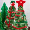 Crocheted Christmas Tree Duo