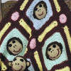 Crocheted Monkey Blanket