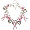 Crystal Breast Cancer Awareness Bracelet