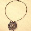 Distressed Wooden Pendant Necklace