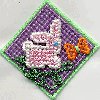 Easter Bunny Plastic Canvas Pin