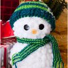Easy Yarn Snowman with Crocheted Hat and Scarf