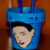 Embroidered Dad Flower Pot