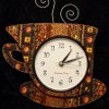 Fabric Coffee Cup Clock