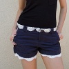 Faux Crochet Doily Shorts