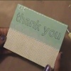 Faux Stitched Thank You Card