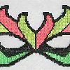 Neon Flame Plastic Canvas Mask