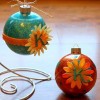 Flower Monogram Ornaments