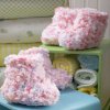 Fluffy Crocheted Cotton Candy Booties