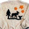 Folk Art Moose Applique Sweatshirt