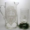 Etched Santa Pitcher
