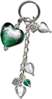Green Hearts Key Ring