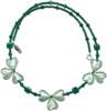 Green and Silver Shamrock Necklace
